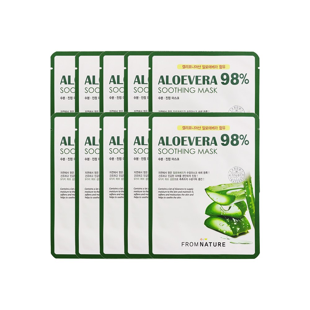 Aloevera 98% Soothing Mask 22ml 10pcs 